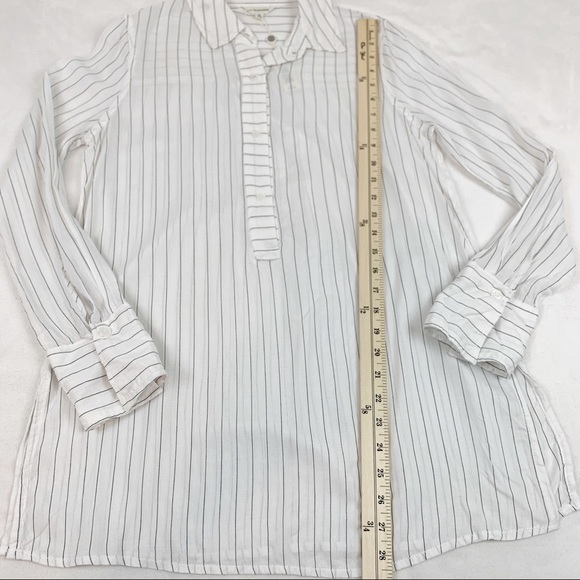 Max Studio striped popover shirt long sleeve tunic - Picture 2 of 8